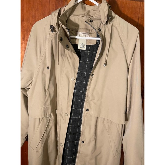 Vintage (1990s) LL Bean Ladies Hooded Trench w Removable Wool Lining EVC sz. S - Picture 4 of 8